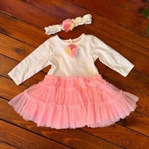 Savannah TuTu Dress White & Pink Size 6 Months